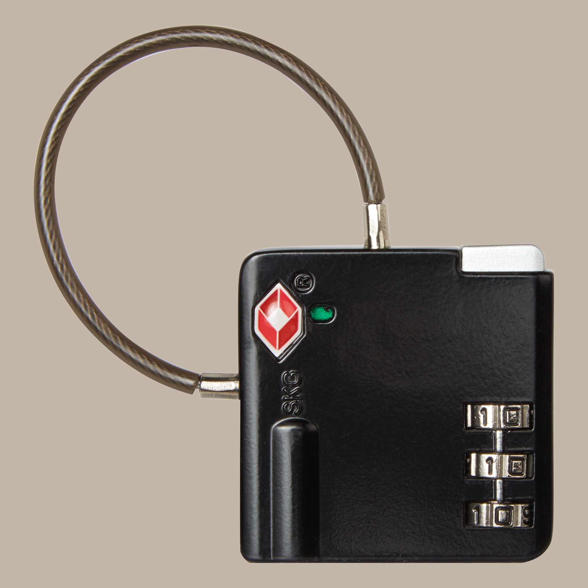 Craghoppers Unisex Black Tsa Padlock Combo/Cable Size: Single