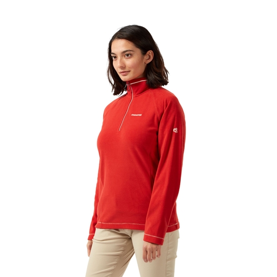 Women's Miska Half Zip Fleece Pompeian Red