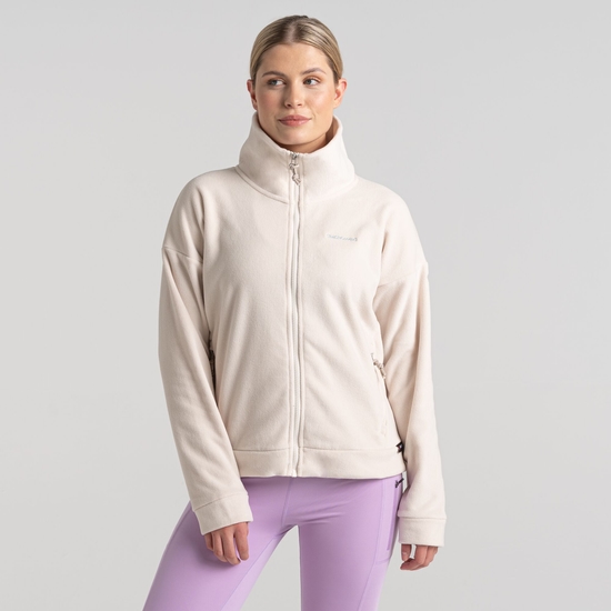 Women's Polartec Caprice Full Zip Fleece Ecru