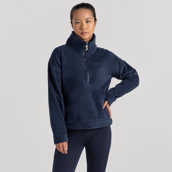 Women's Caprice Half Zip Fleece Blue Navy