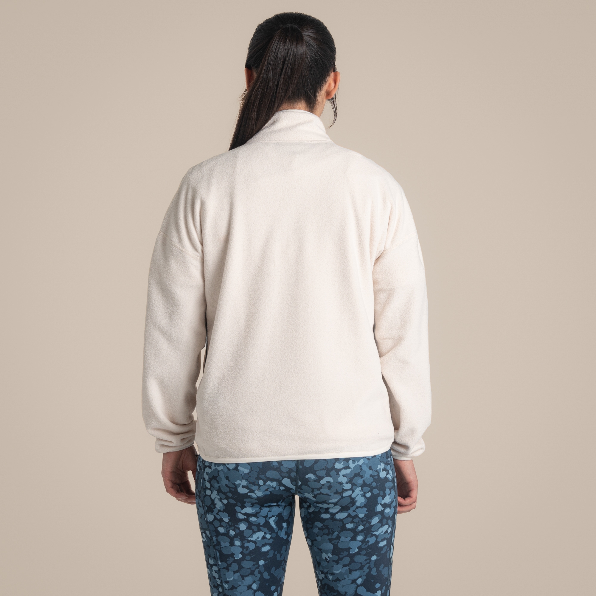 Craghoppers Women's CO2 Renu Half Zip Fleece Ecru
