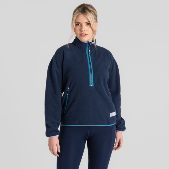 Women's CO2 Renu Half Zip Fleece Blue Navy