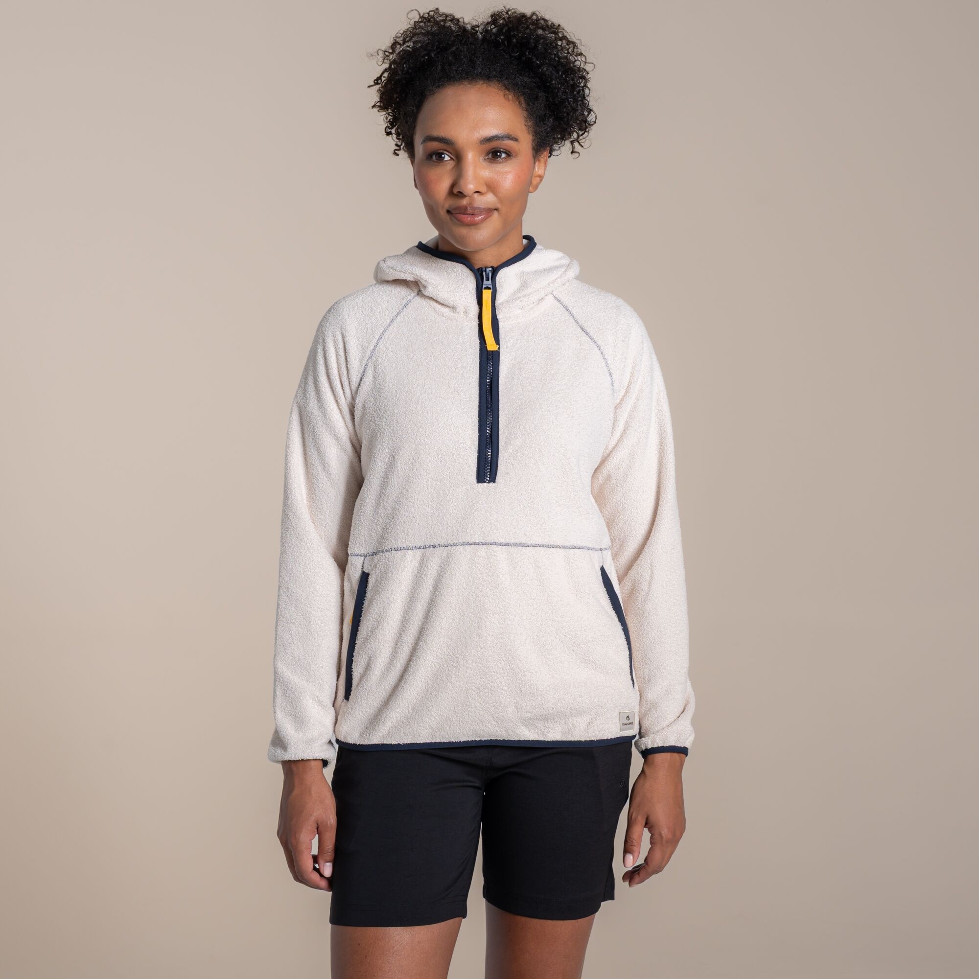 Craghoppers Women's Cream Laia Hooded Fleece Size: 18