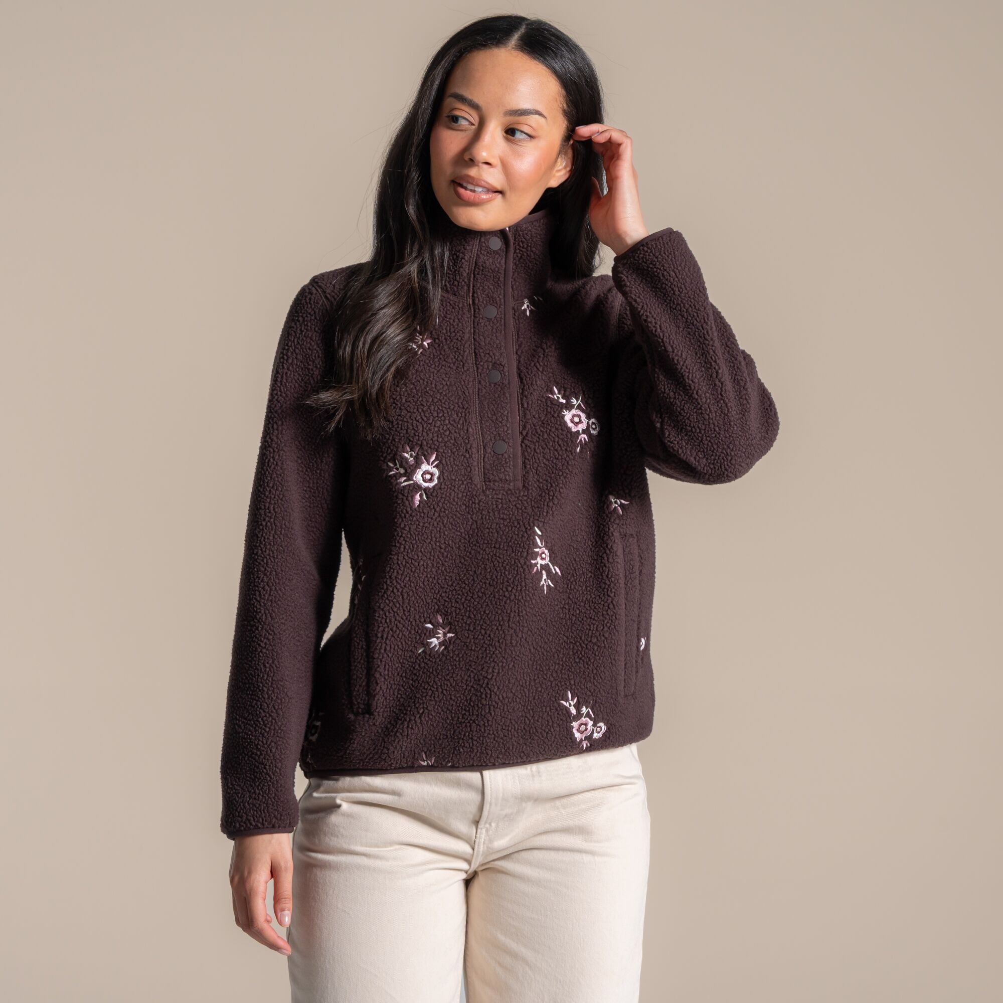 Craghoppers Women's Brown National Trust Rosemary Ii Overhead Fleece Size: 8