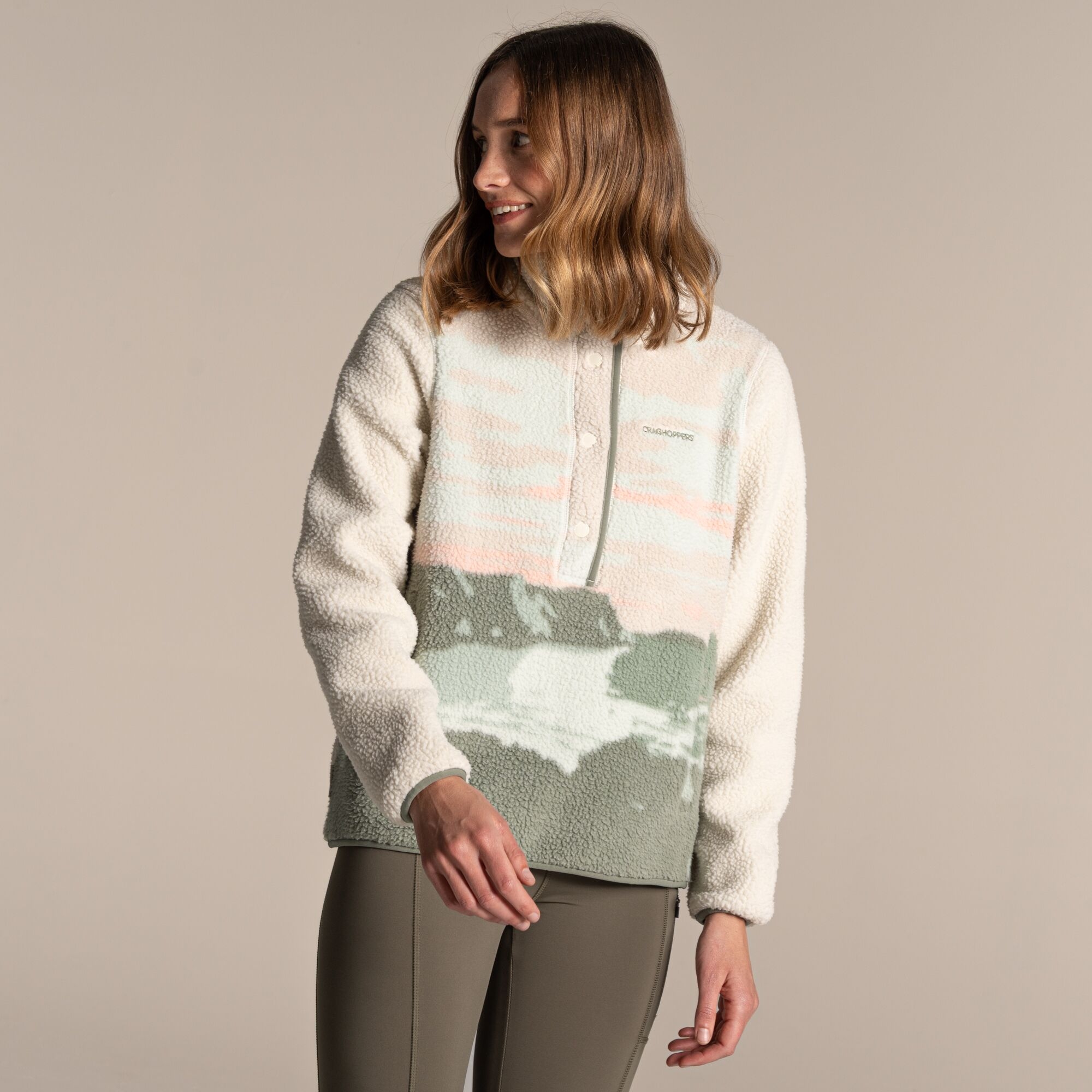 Craghoppers Women's Beige National Trust Rosemary Ii Overhead Fleece Size: 14