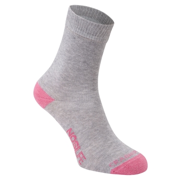Single NosiLife Travel Sock - Soft Grey Marl