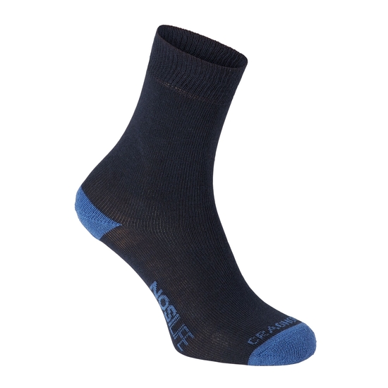 NosiLife Travel Socken im Zweierpack für Damen Dark Navy / Soft Denim