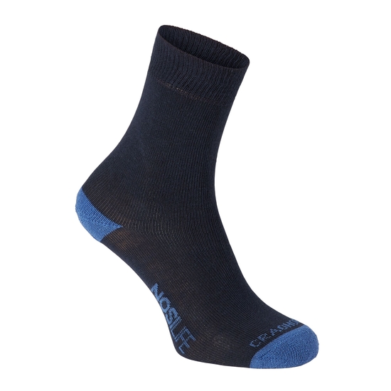 Women's NosiLife Travel Twin Pack Socks Dark Navy / Soft Denim