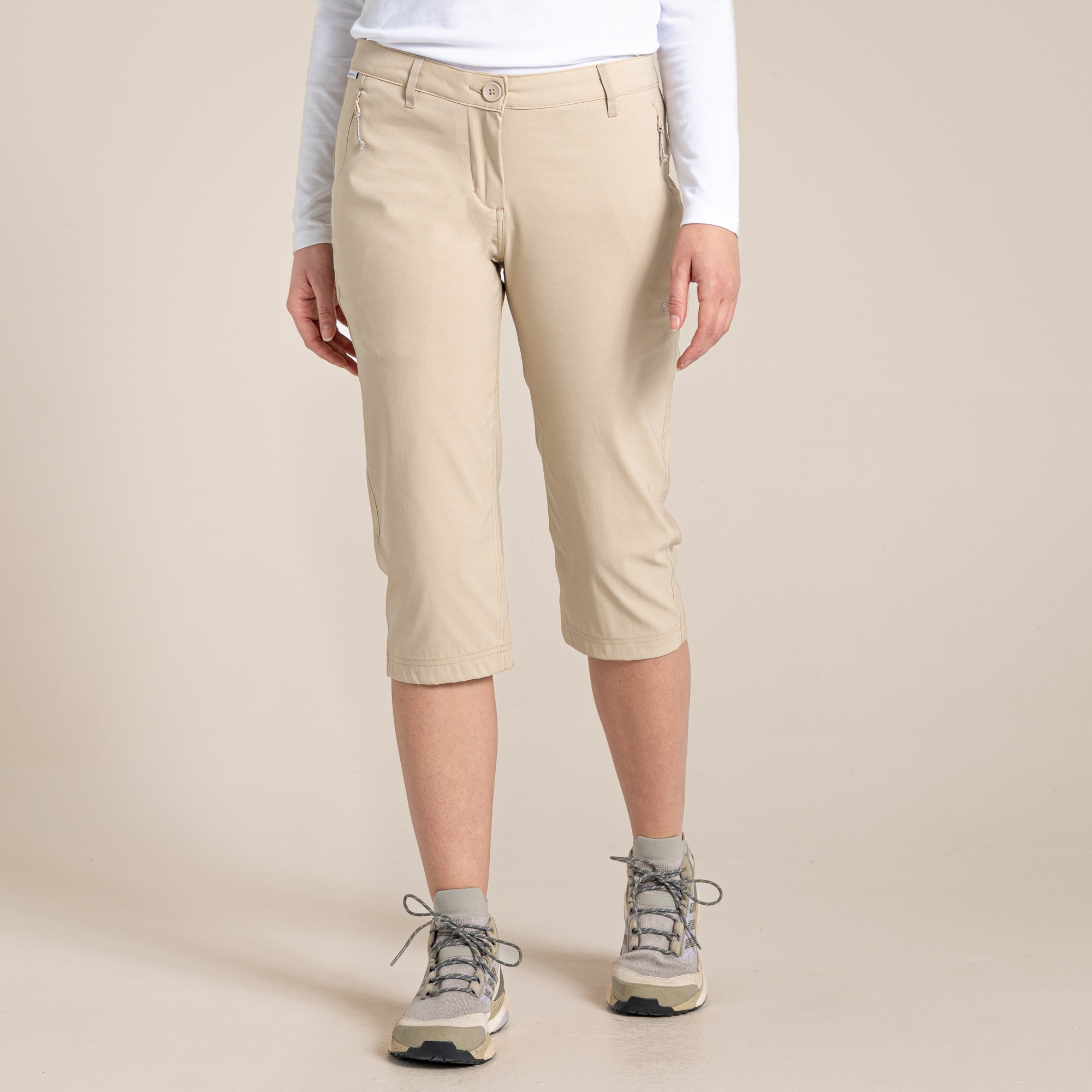 Craghoppers Women's Kiwi Pro II Crop Trousers Desert Sand