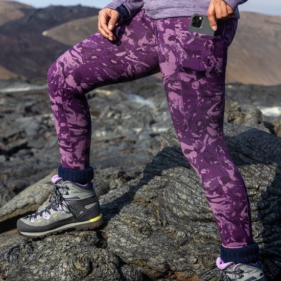 Women's Kiwi Thermal Legging​s Damson Print
