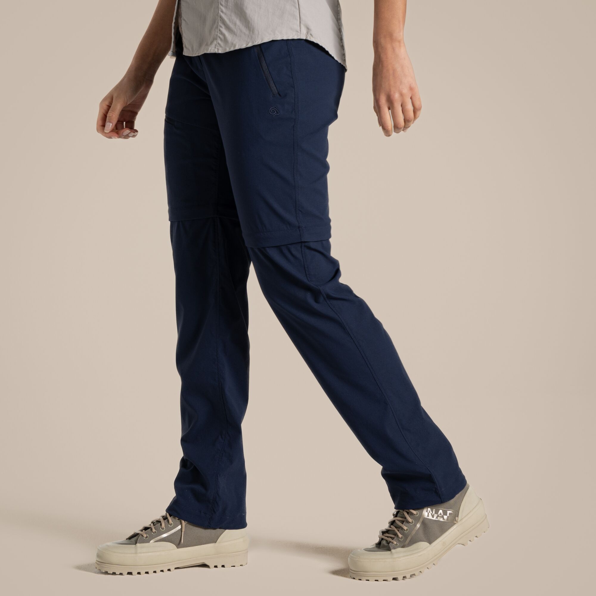 Craghoppers Women's Navy Nosilife Pro Convertible Trousers Iii Size: 18L