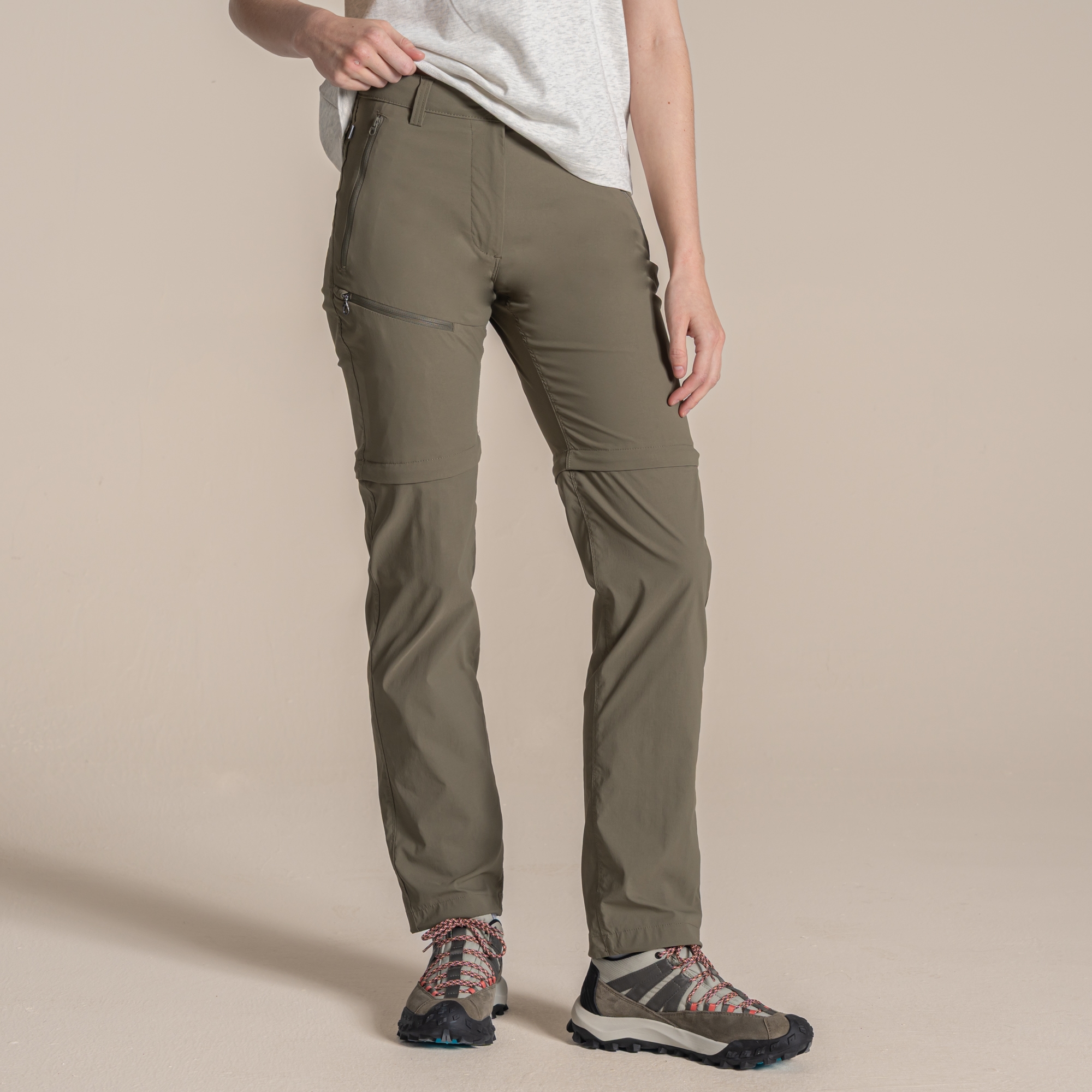 Craghoppers Women's Green Nosilife Pro Convertible Trousers Iii Size: 14L