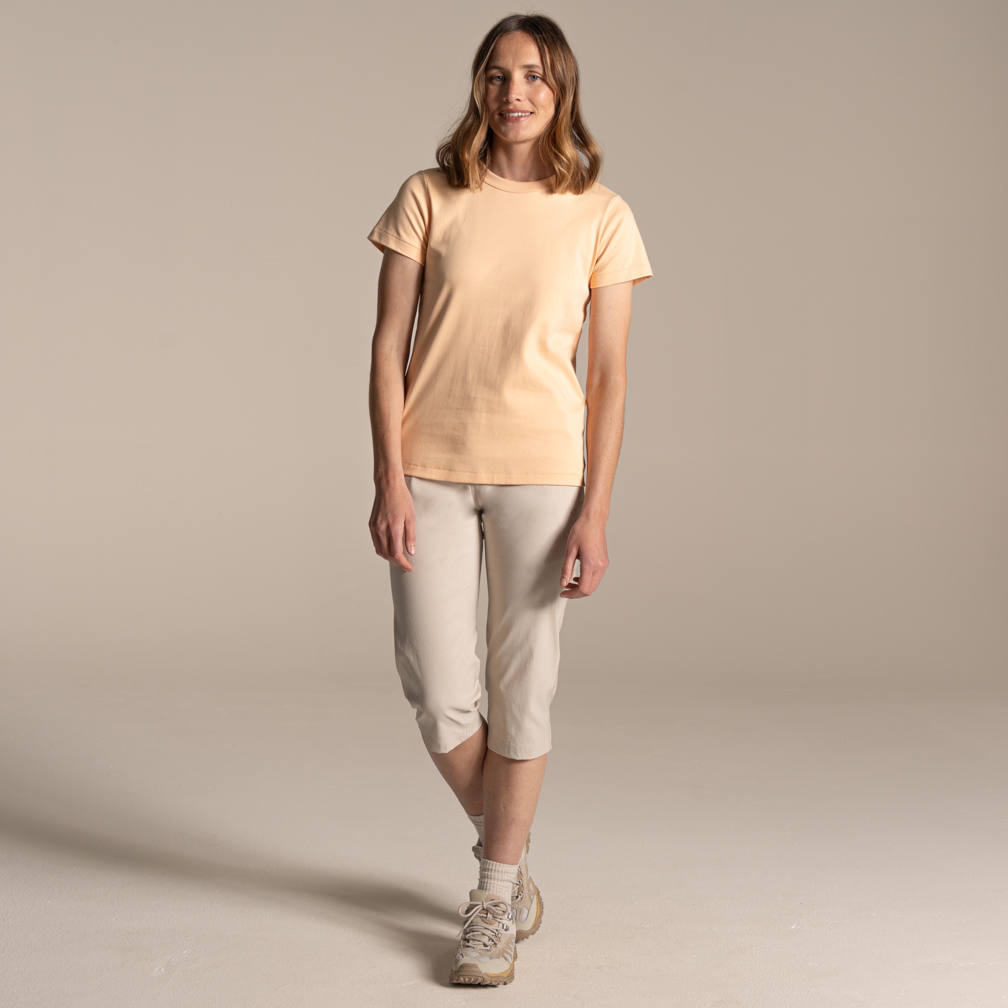 Craghoppers Women's Beige Kiwi Pro Iii Cropped Trousers Size: 8