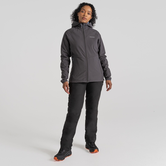 Women's Kalti Weatherproof Hooded Jacket Charcoal / Teak Blue