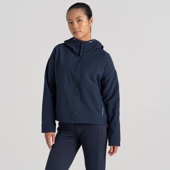 Women's Tyra Softshell Hooded Jacket Blue Navy