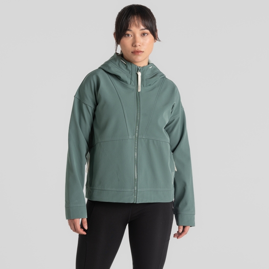 Women's Tyra Softshell Hooded Jacket Frosted Pine