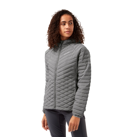 Women's Insulated ExpoLite Hooded Jacket Soft Grey Marl