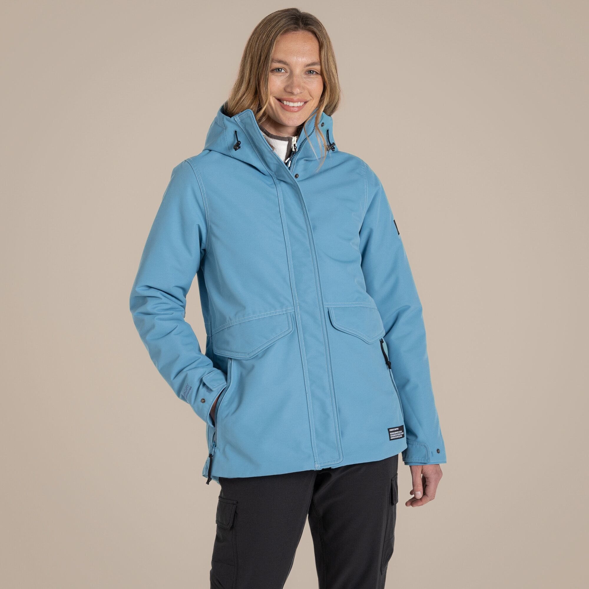 Craghoppers CO2 Renu Sally Wasserdichte Jacke Für Damen Blau, Größe, 38