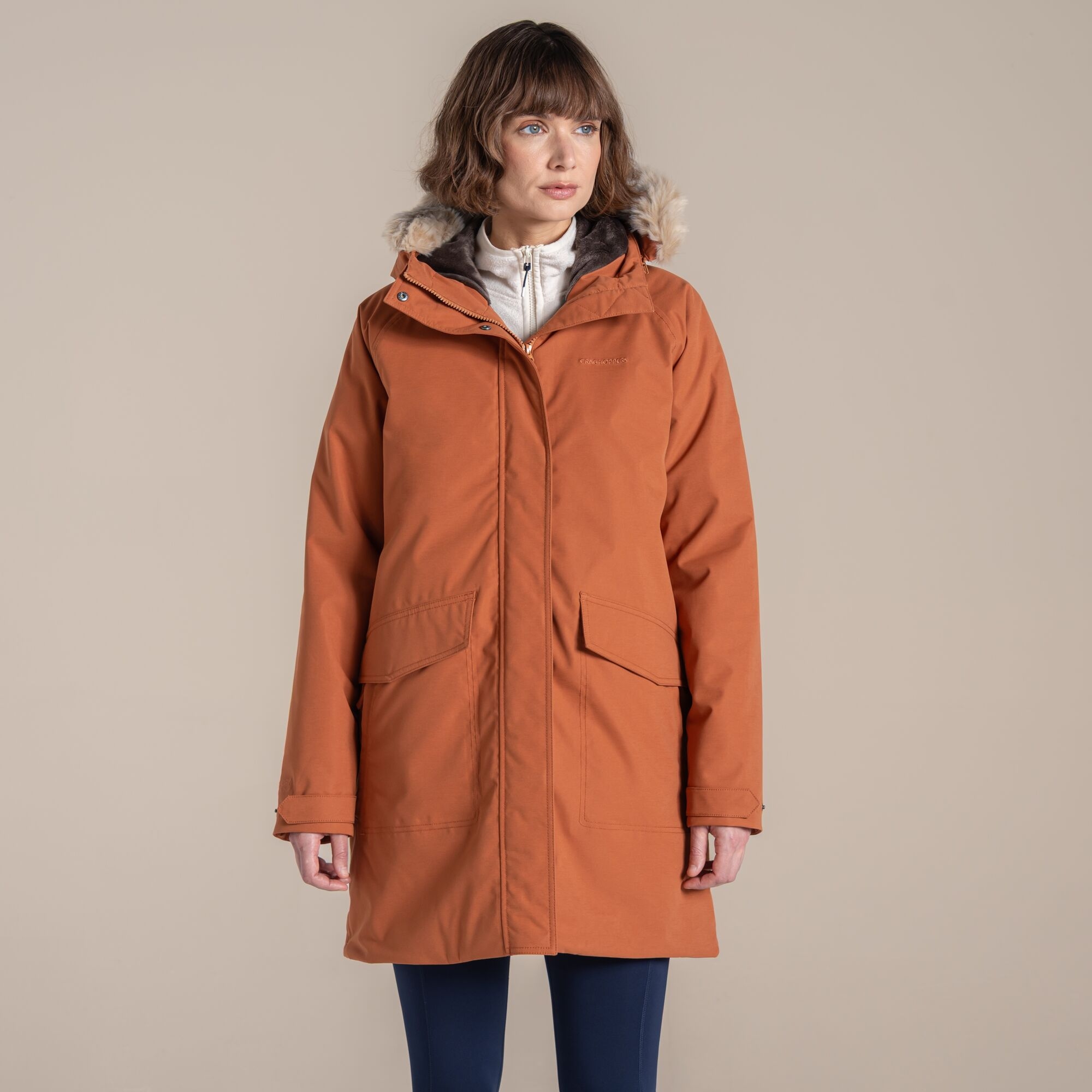 Craghoppers Women's Orange Waterproof Sofia Ii Jacket Size: 12