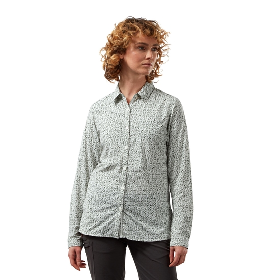 Women's Nosilife Fara Long Sleeved Shirt Sage Print