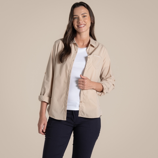 Kiwi II Langarmshirt für Damen Desert Sand