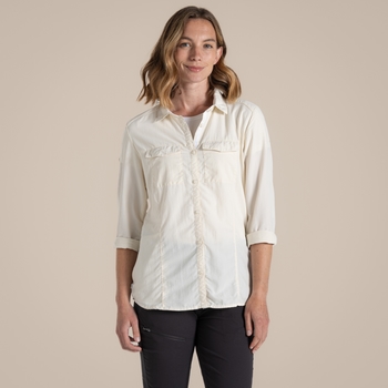 Craghoppers Chemise à manches longues NosiLife Adventure II Beige| Trekkinn