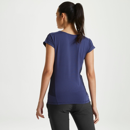 Women's Atmos Short Sleeved T-Shirt Blue Navy
