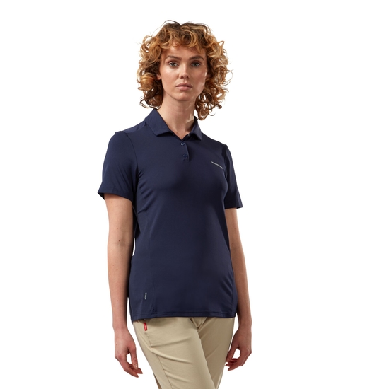 Women's NosiLife Pro Short Sleeved Polo Blue Navy