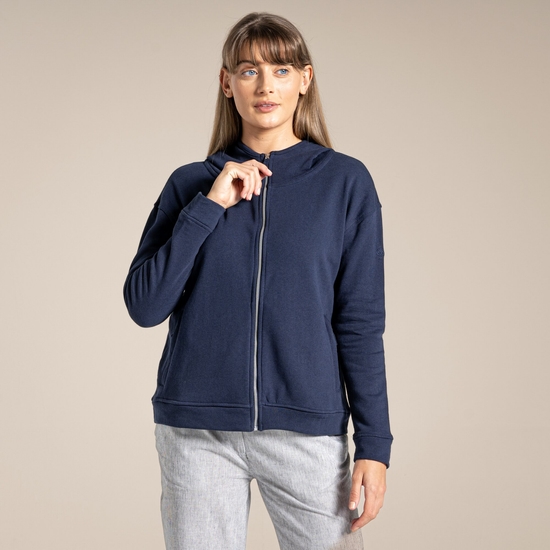 Women's Nosibotanical Eden Hooded Jacket Blue Navy