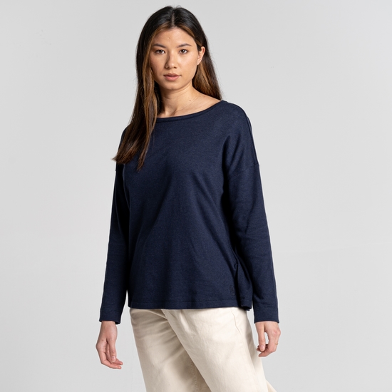 Women's Forres Long Sleeved Top Blue Navy Marl