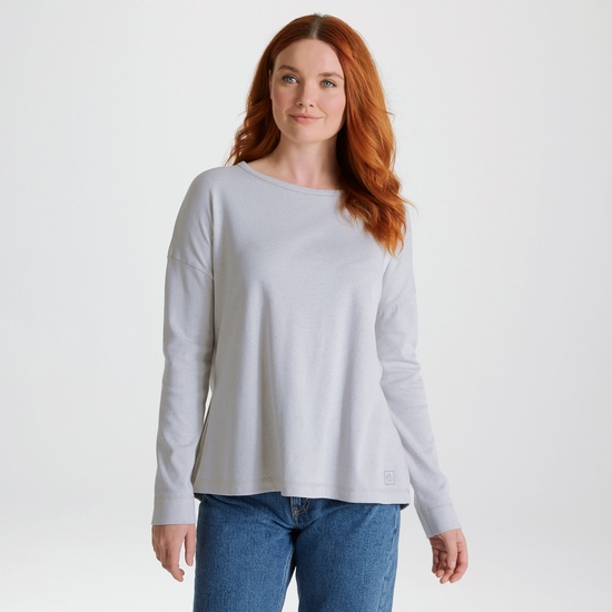 Women's Forres Long Sleeved Top Lunar Grey Marl