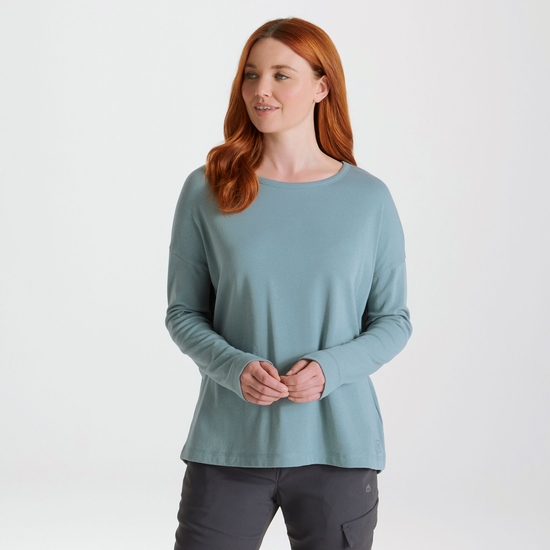 Forres Langarmshirt für Damen Stormy Sea Marl