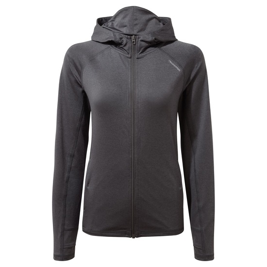 Women's HeiQ Viroblock Hooded Jacket Charcoal Marl