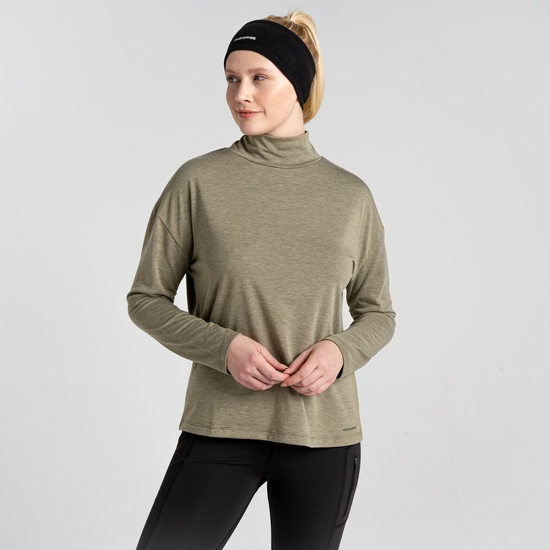 Women's Meridan Long Sleeved Top Wild Olive Marl