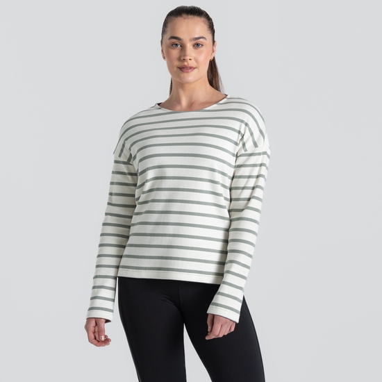 Women's Sinead Long Sleeved Top Calico / Meadow Haze Stripe