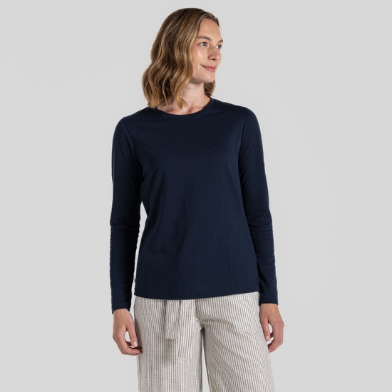 Women's NosiLife Akona Long Sleeved Top Blue Navy