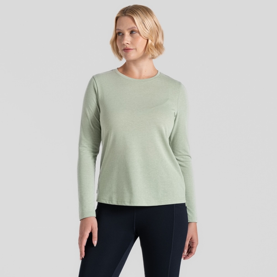 Women's NosiLife Akona Long Sleeved Top Bud Green Marl