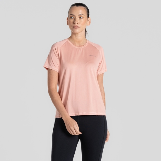 Women's Ellie Short Sleeved T-Shirt Pink Peach