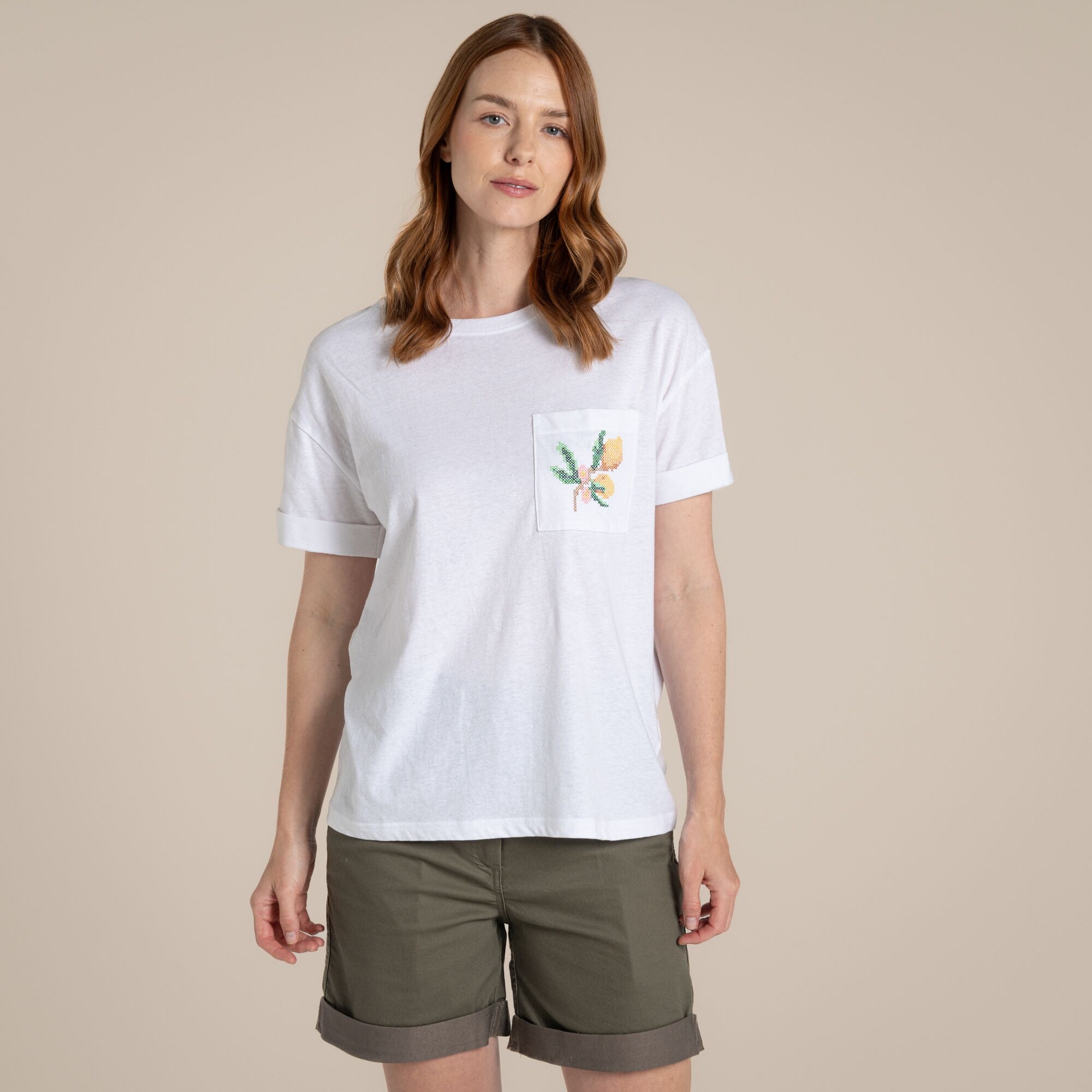 Craghoppers Women's White Maya Short Sleeved T-Shirt Size: 18