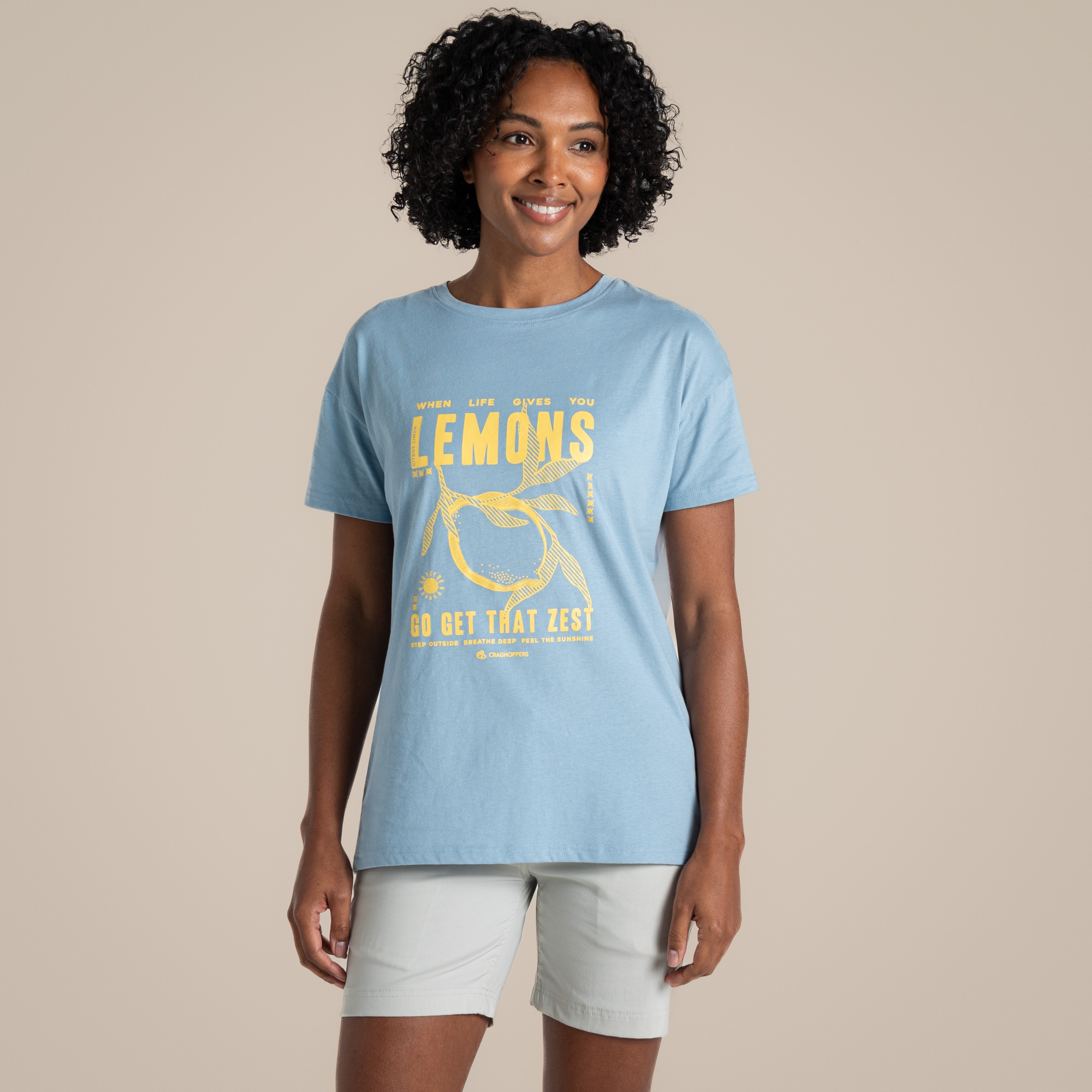 Craghoppers Women's Blue Yago Short Sleeved Top Size: 14