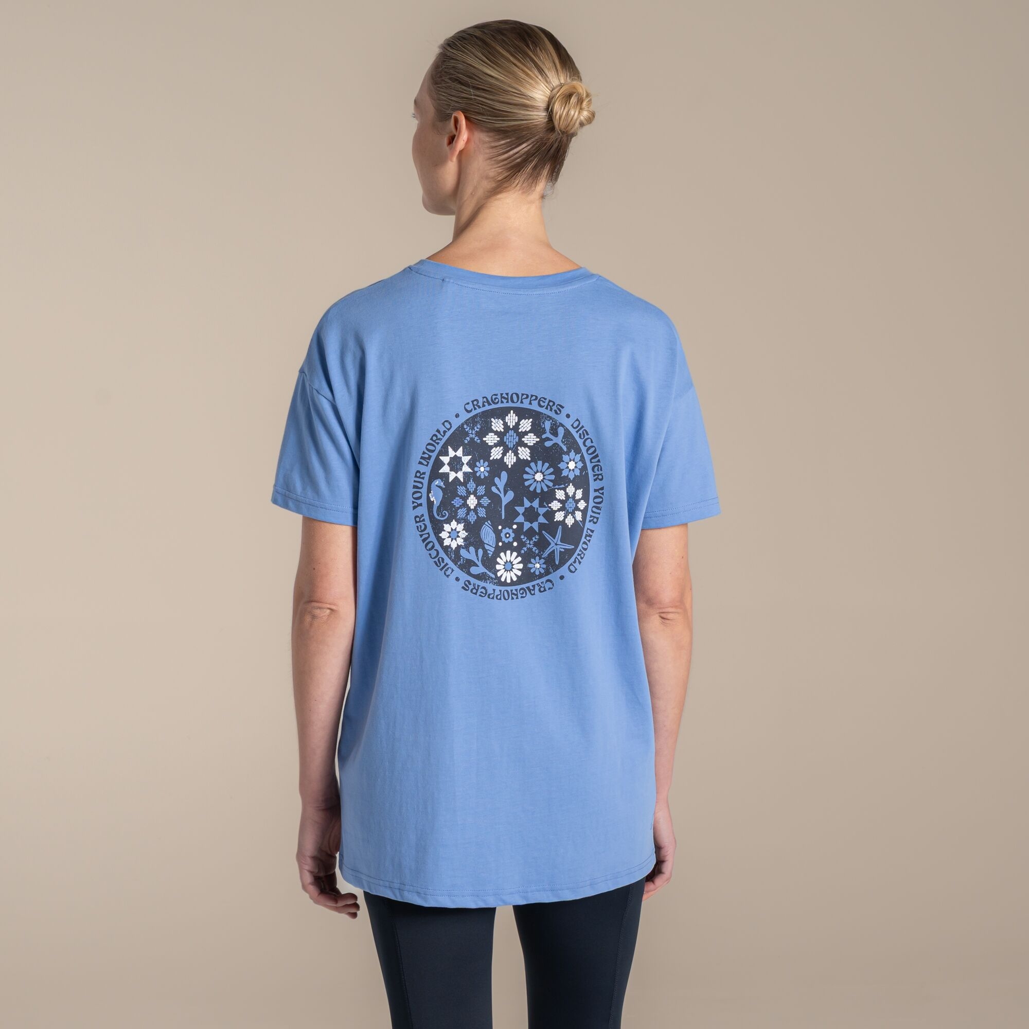 Craghoppers Women's Blue Yago Short Sleeved Top Size: 10