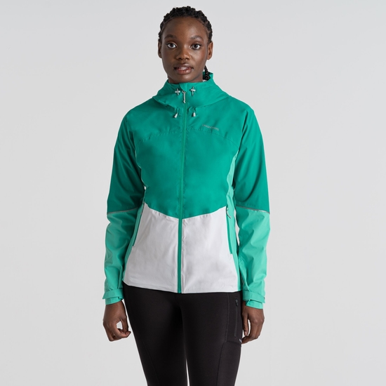 Women's Jamila Stretch Waterproof Jacket  Mystic Green / Ocean Green / Lunar Grey