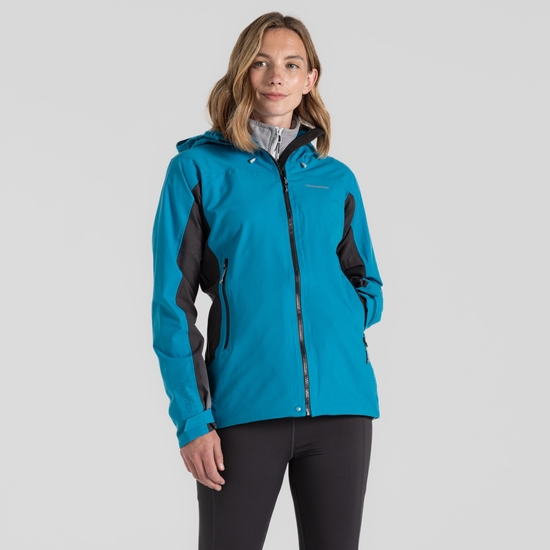 Women's Dynamic Pro II Waterproof Jacket Bird Blue / Charcoal
