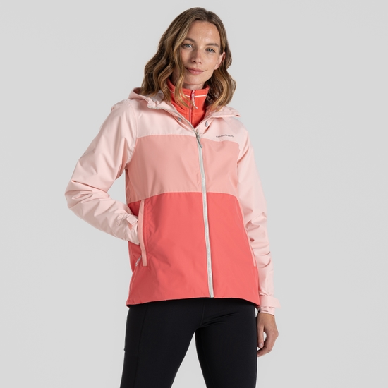 Womens' Kora Waterproof Jacket Pink Peach / Sunset Haze / Deep Coral