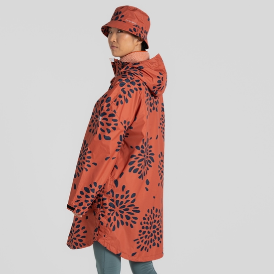 Globeflower Packable Overhead Jacket Dark Spice Print