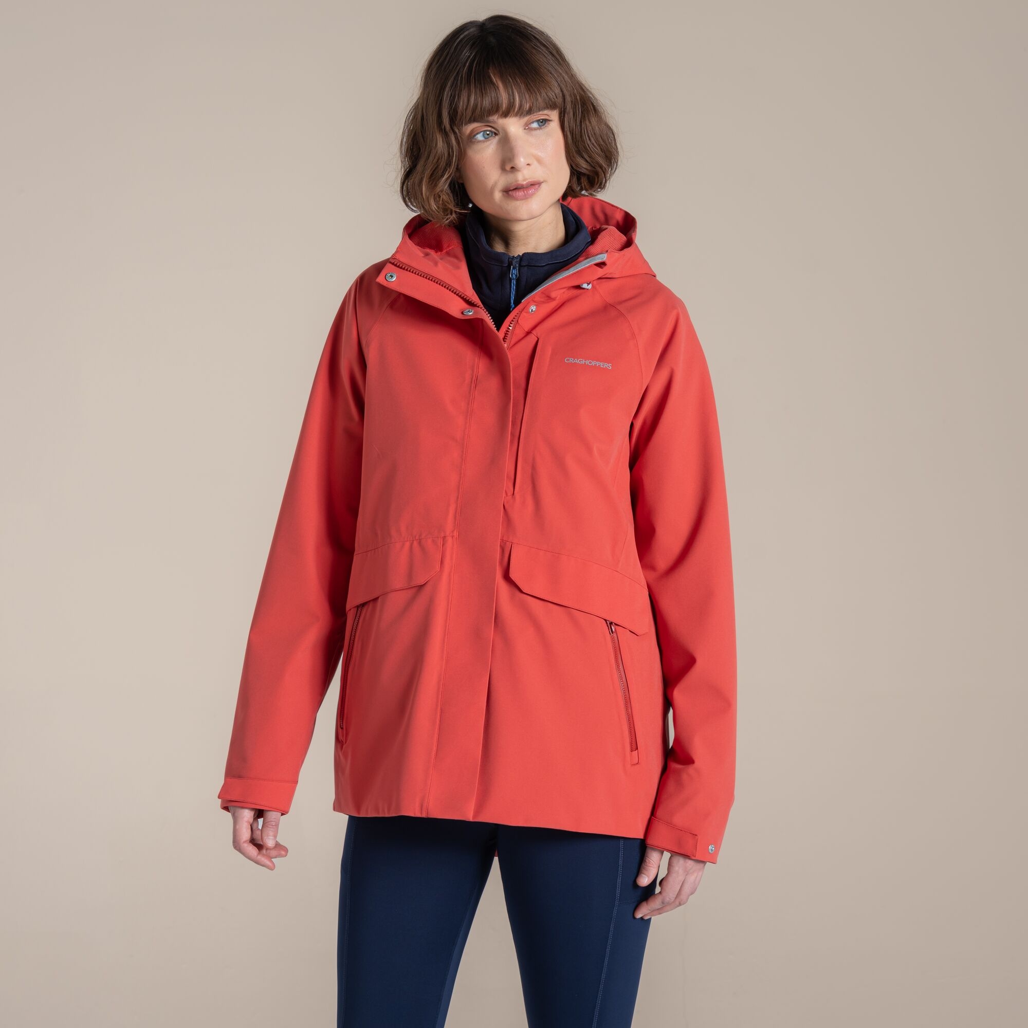 Craghoppers Women's Red Waterproof Caldbeck Ii Jacket Size: 14