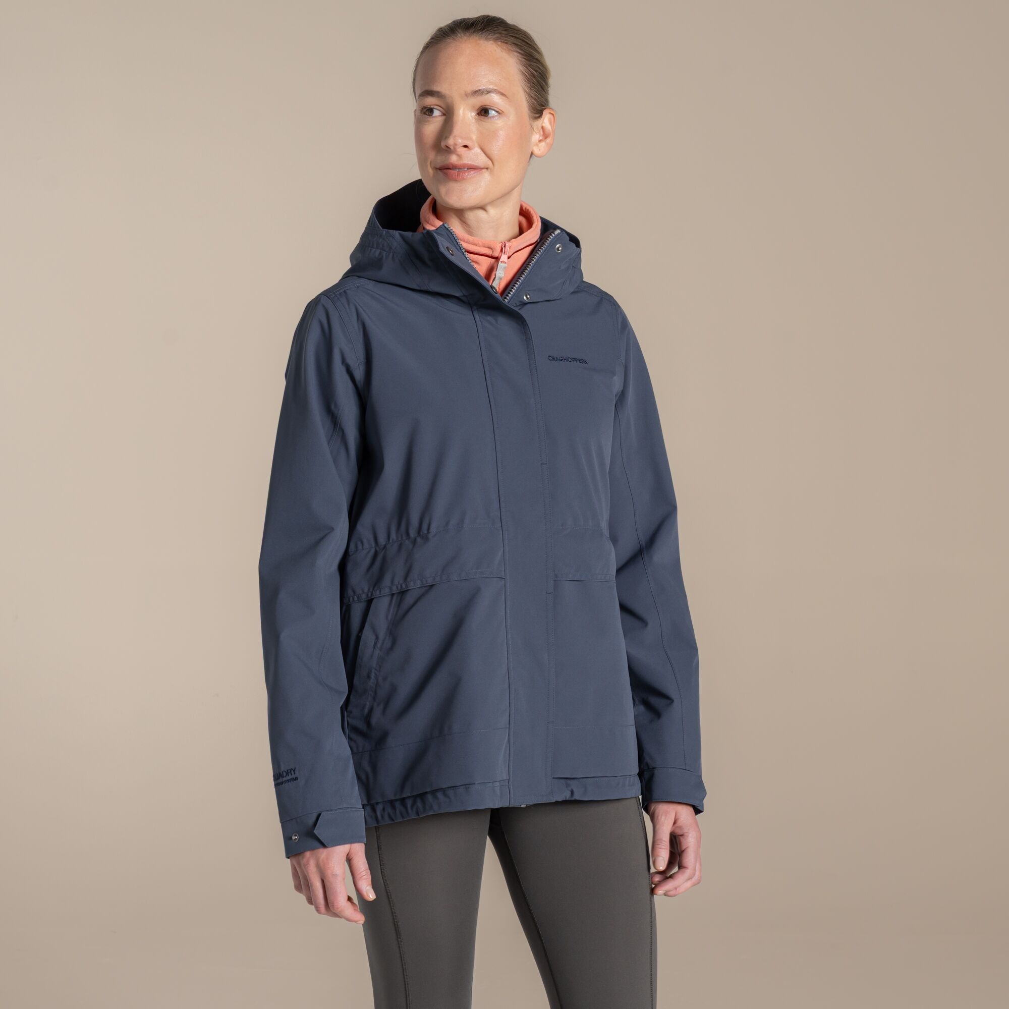 Craghoppers Women's Blue Waterproof National Trust Cinquefoil Jacket Size: 8
