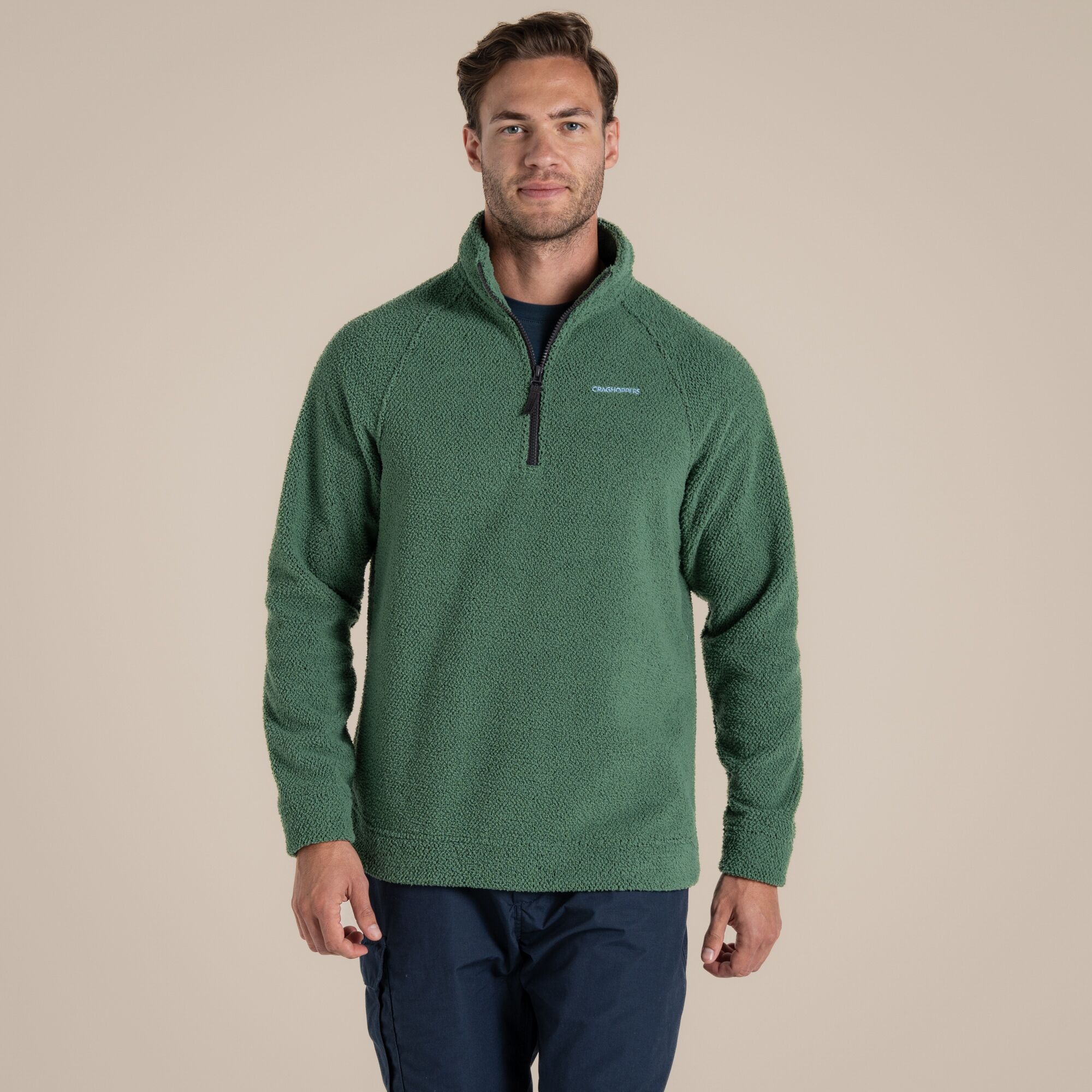 Craghoppers Herren Karlton Fleece Mit Halbem Reißverschluss Grün, Größe, S