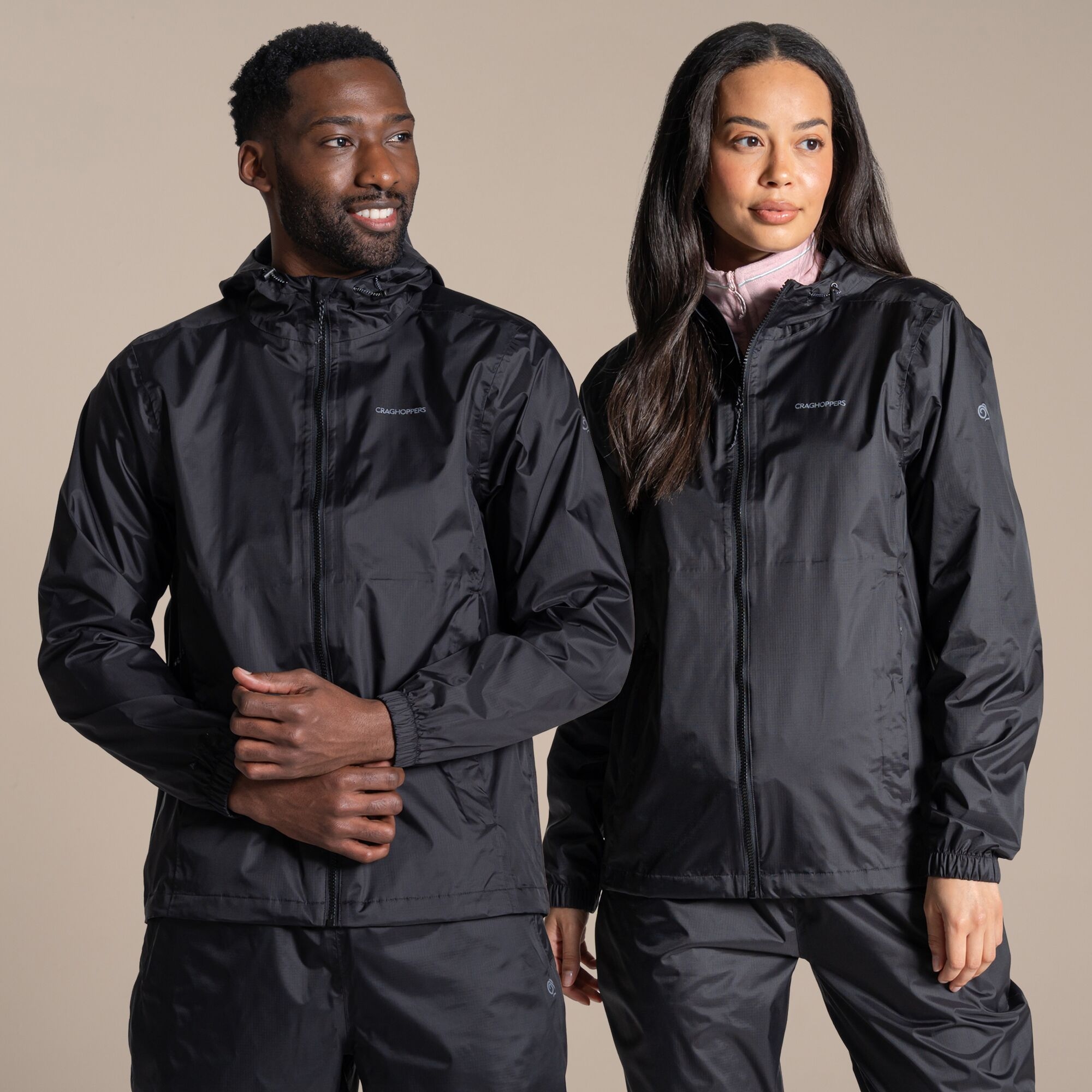 Unisex Howgill Packable Waterproof Jacket - Black | Craghoppers