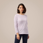 Blackcurrant / Brushed Lilac Stripe